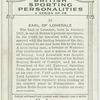 Earl of Lonsdale.