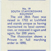 South Staffordshire Regiment.