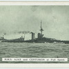 H.M.S. Ajax and Centurion at full speed.