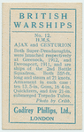 H.M.S. Ajax and Centurion at full speed.