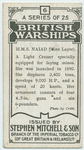 Mine layer, Naiad.