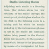 Studio listening room.