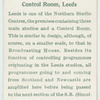 Control room, Leeds.