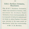 B.B.C. Northern Orchestra, Manchester.