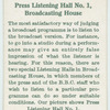 Press Listening Hall, No.1 broadcasting house.