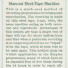 Marconi steel-tape machine.