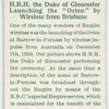 H.R.H. Duke of Gloucester launching the Orion by wireless.