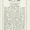 Cecil Rhodes.