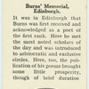 Burns' memorial, Edinburgh.