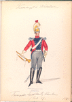 Koningrijk der Nederlanden. Trompetter Licht Nederlandsche Reg. Karabiniers. (Bat. no. 2) (1815)