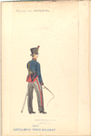 Koninrijk der Nederlanden. Artillerie Trein Soldaat. (1816)