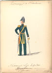 Koninrijk der Nederlanden. Nassausche Lichte Infanterie Officier. (1816)