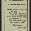 A december moon.