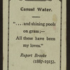 Casual water.