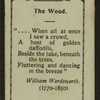The wood.