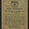 Too Young to be Married.