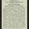 Peter Blood sentenced to exile.