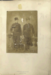 Private of line infantry on left, and private of Infantry Regiment Philippopolis No. 9 (Princess Clementine) on right, cir. 1908