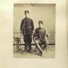 Infantry NCO in dress uniform, and artilleryman in service dress, cir. 1908