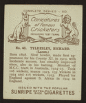 R. Tyldesley.