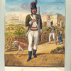 Soldat du Regiment des Chasseurs. Vue du Bosquet