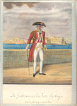 Le Gouverneur de Fort St. Ange. Vue du palais Bighi et du dit Fort