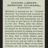 Chained library, Hereford Cathedral.