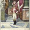Le Gonfalonier de l'Etendard de la Victoire en habit de parade de la garde l'honneur du Grand-Maitre
