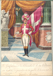 Le Gonfalonier de l'Etendard de la Victoire en habit de parade de la garde l'honneur du Grand-Maitre