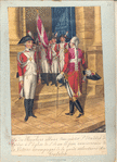 Un des Chevaliers allant transporter l'Etendard de l'Ordre à l'Eglise de St. Jean le jour anniversaire de la Victoire accompagné de la garde volontaire du Gonfalon