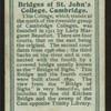 Bridges of St. John's College, Cambridge.