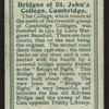 Bridges of St. John's College, Cambridge.