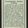 Westminster Bridge, London.