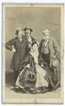 Joe Cowell, right (with Edwin Adams, left), J. W. Wallack, Jr. and Kate Bateman.