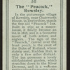 The Peacock, Rowsley.