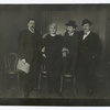 Belasco (second from left), with group prominent in operating "Madame Butterfly"