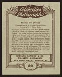 Thomas de Quincey.