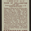 The Duke of Wellington.