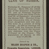 Czar of Russia.