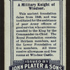 A military knight of Windsor.