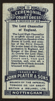 The Lord Chancellor of England.