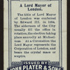 A Lord Mayor of London.