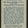 Sir Isaac Newton, P.R.S.