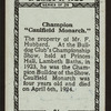 Champion Caulfield Monarch.