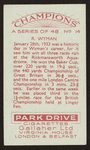 R. Wyman.