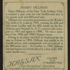 Harry Hillman.