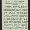 Miss T. Kingsbury.