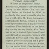 Fine Jubilee.