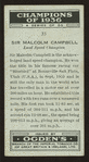 Sir Malcolm Campbell.
