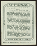 Honourable Company of Edinburgh Golfers, Muirfield.